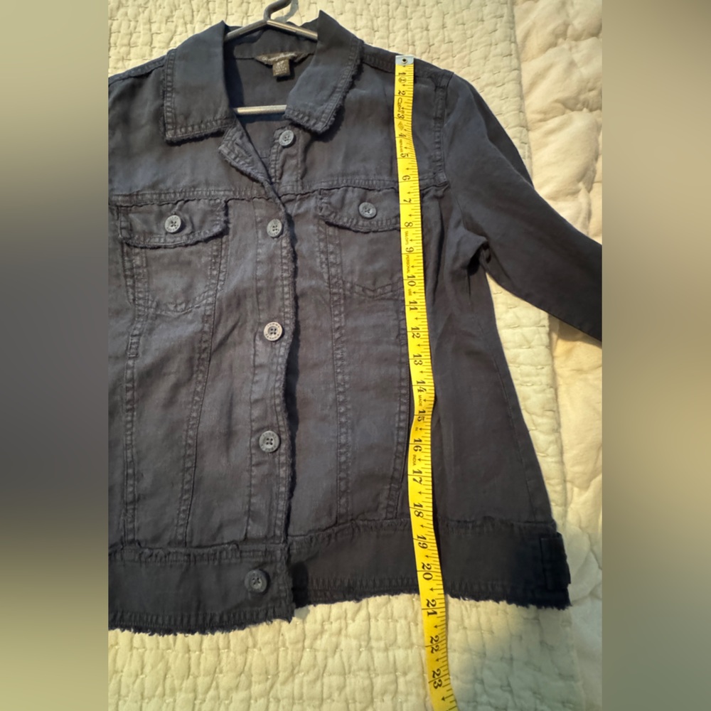 Tommy Bahama Button Down Linen Jacket.  Size Small. Navy. - Picture 4 of 7